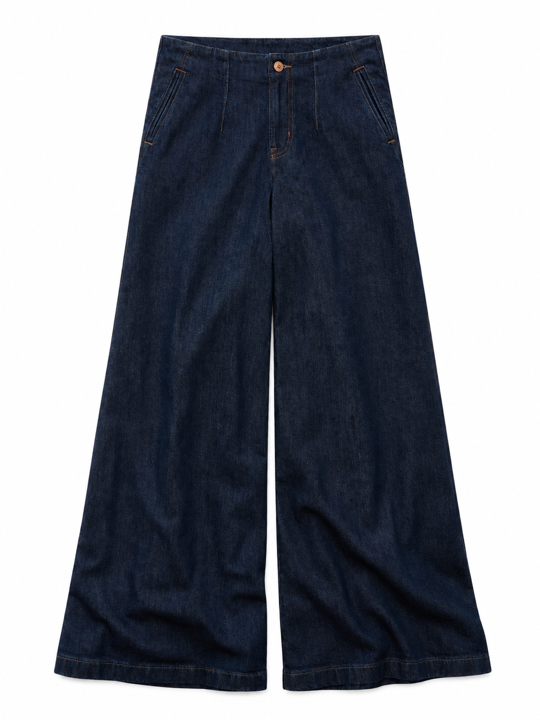 Dark Indigo High-Rise Wide-Leg Jeans