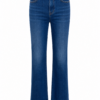 Medium Blue High-Rise Flared Jeans with Five-Pocket Styling
