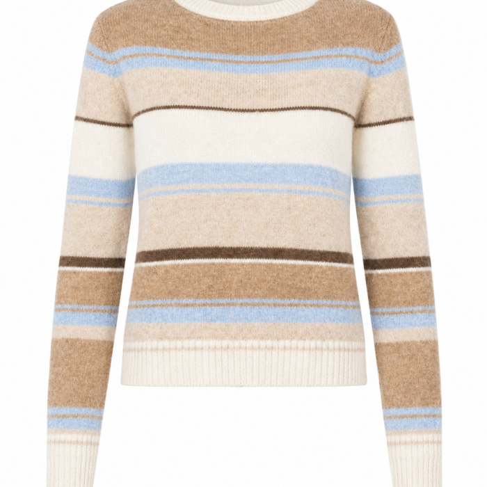 Striped Crewneck Knit Sweater