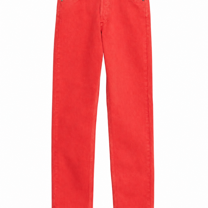 Red Straight Leg Jeans
