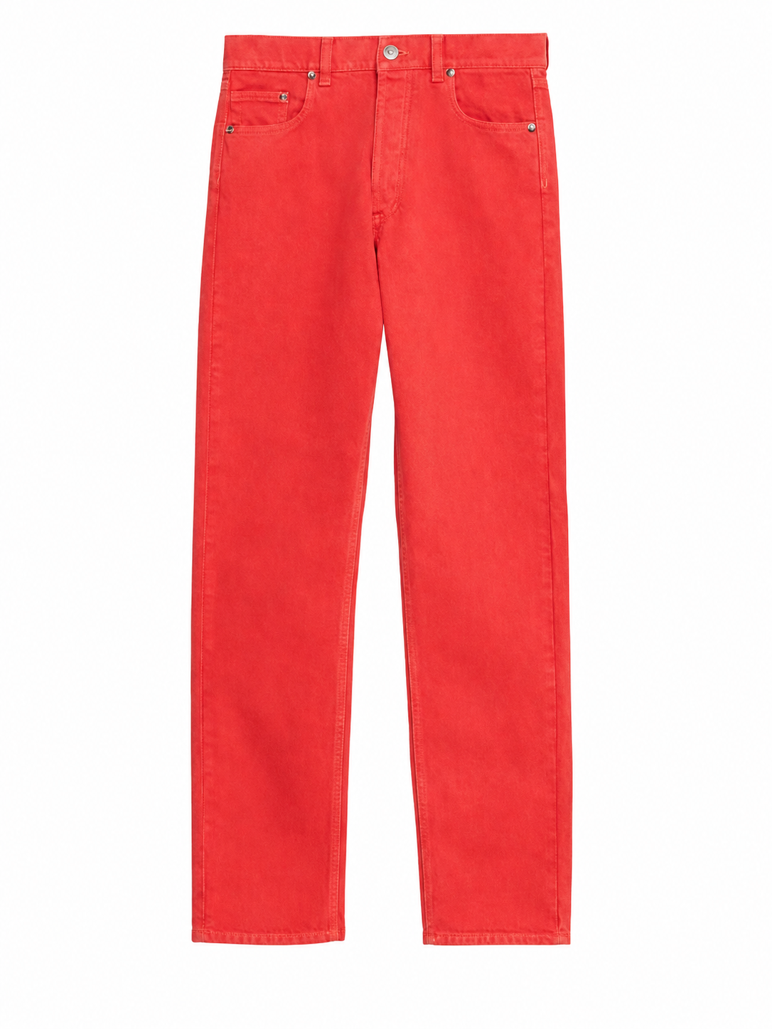 Red Straight Leg Jeans