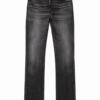 Black Faded Straight Leg Jeans